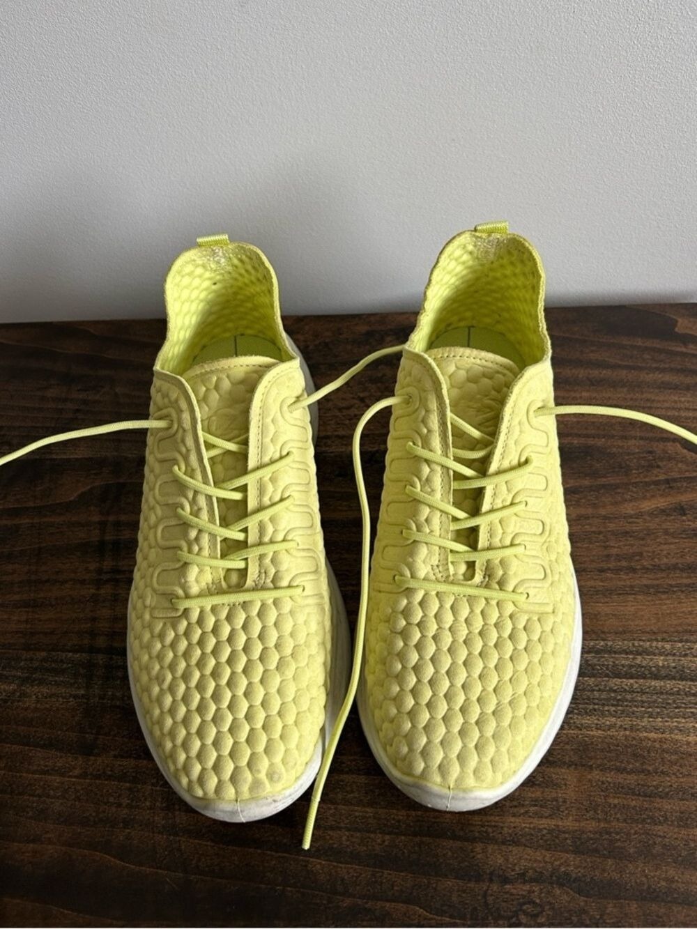 ECCO Therap Leather Sneakers, Size 38, Colour name Sunny Lime.